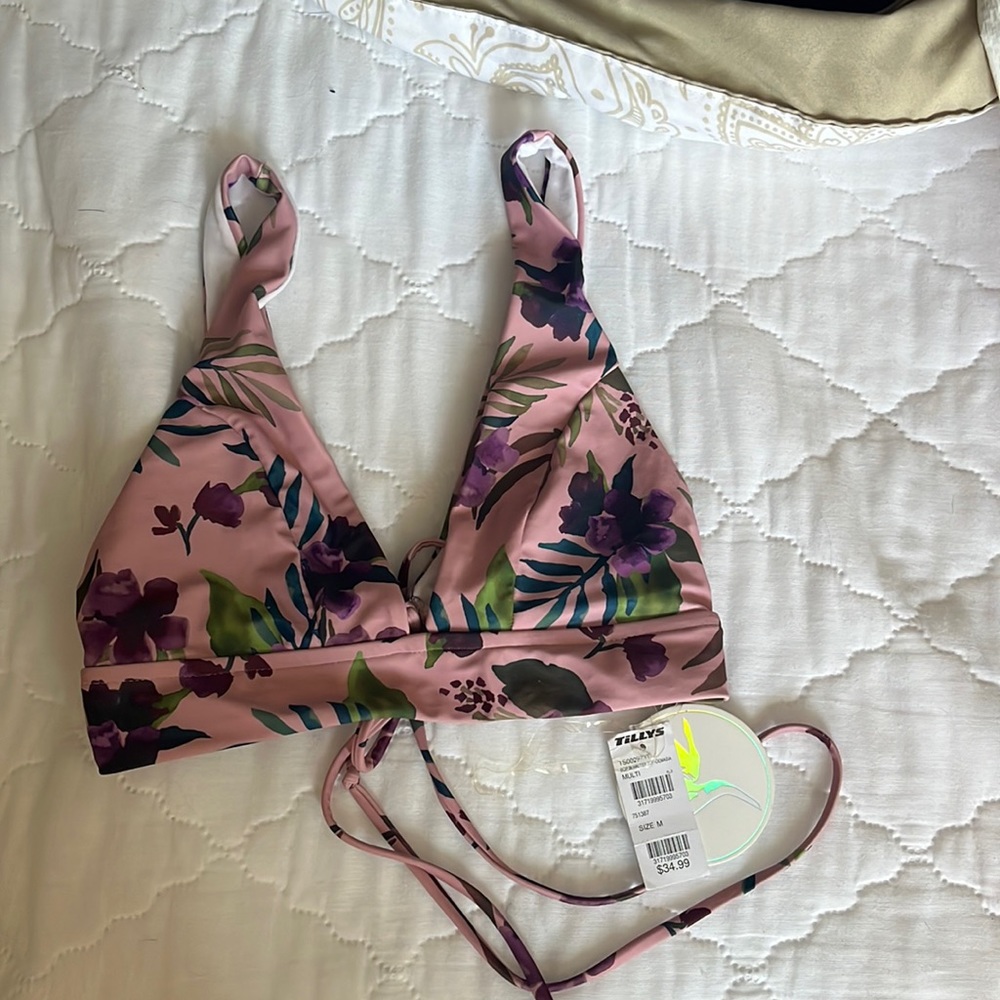Floral bikini top